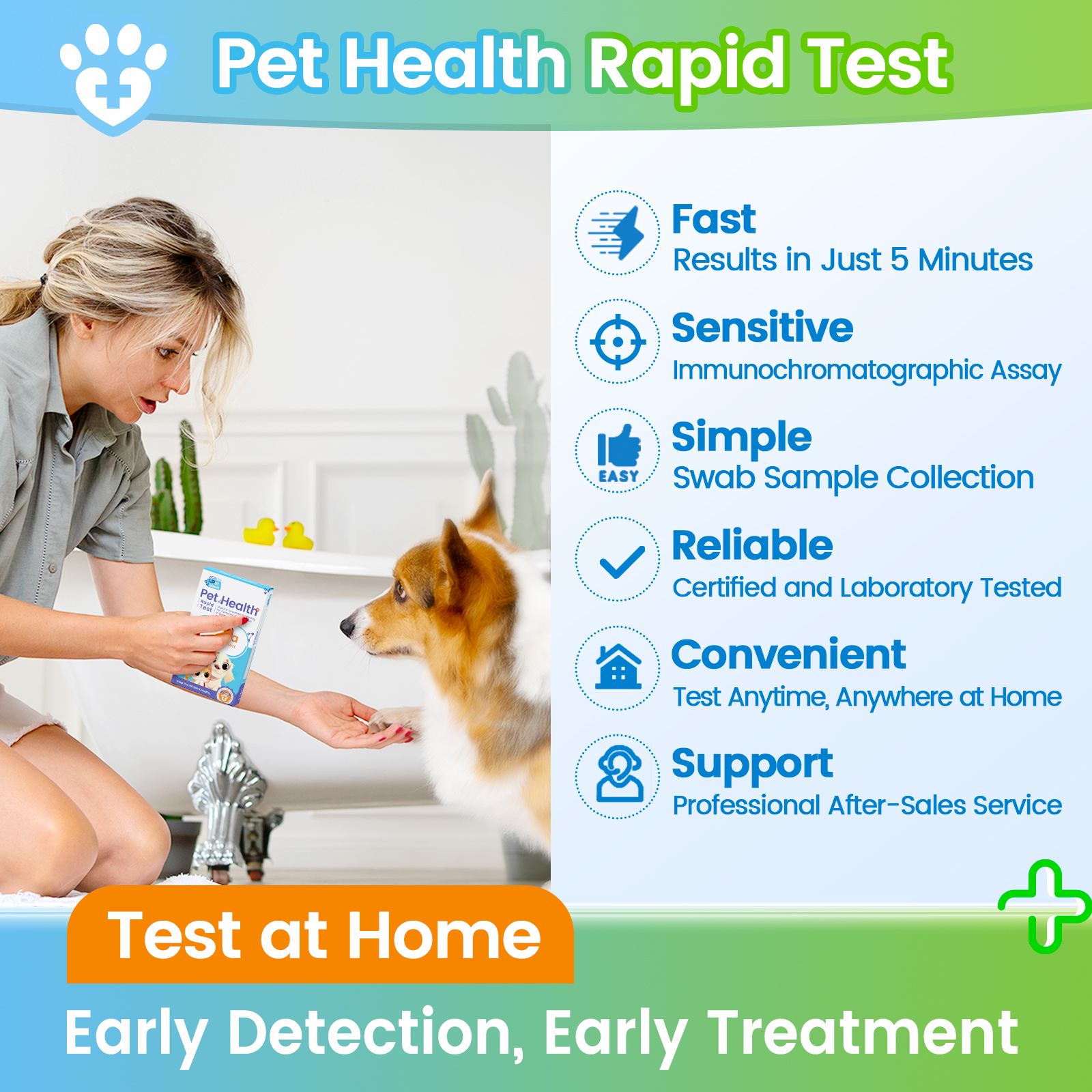 【 READY STOCK 】Test Kit Dog Cat Canine Distemper Virus Parvovirus Test Kit CCV/CDV/FPV/CPV