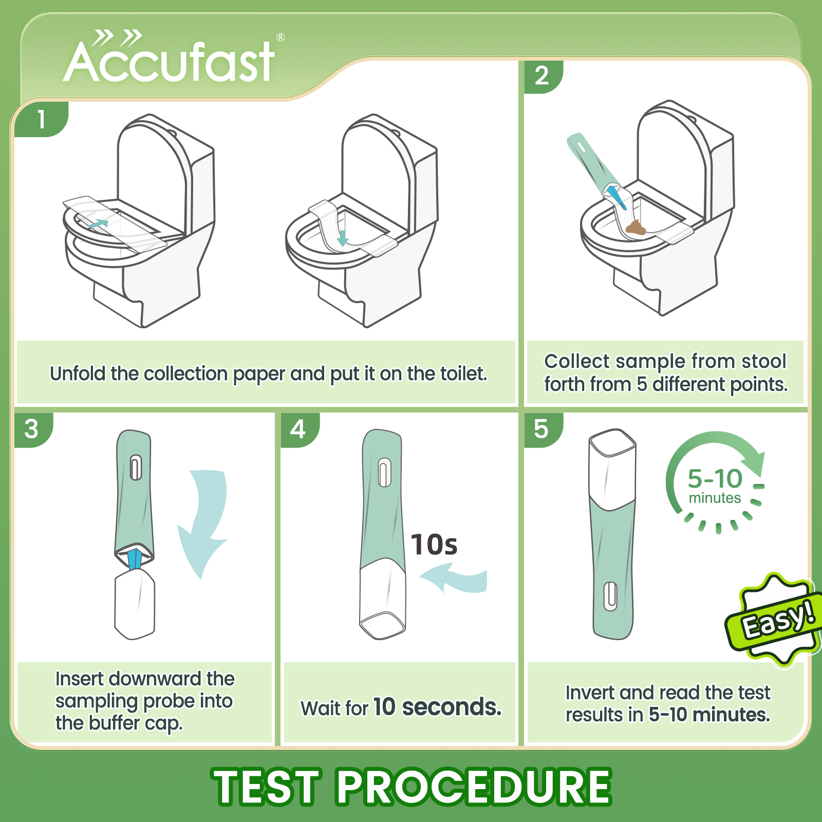 Upgraded H. Pylori Test – Fast, Easy, Accurate! Simplified for home use, giving quick and precise results. Detect early with confidence!-ACCUFAST