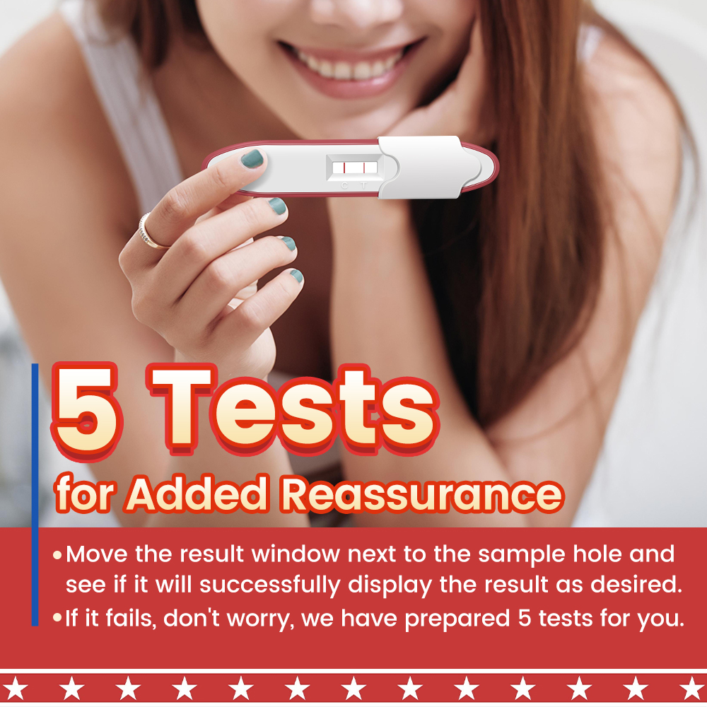 5Pcs PregSeen Pregnancy tests Kit-AccuFast