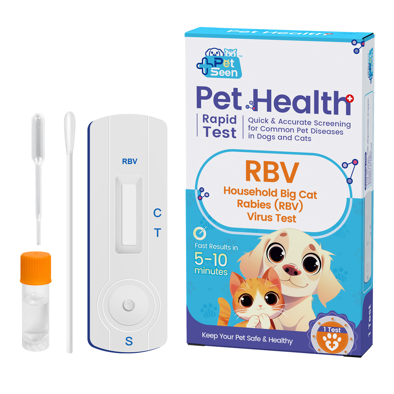【 READY STOCK 】Test Kit Dog Cat Canine Distemper Virus Parvovirus Test Kit CCV/CDV/FPV/CPV