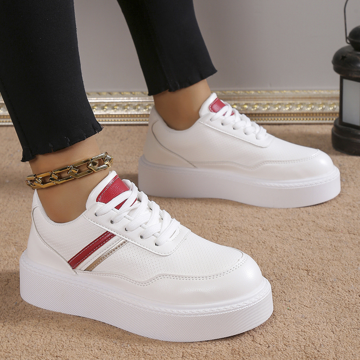 Height-slimming low-top casual sports shoes