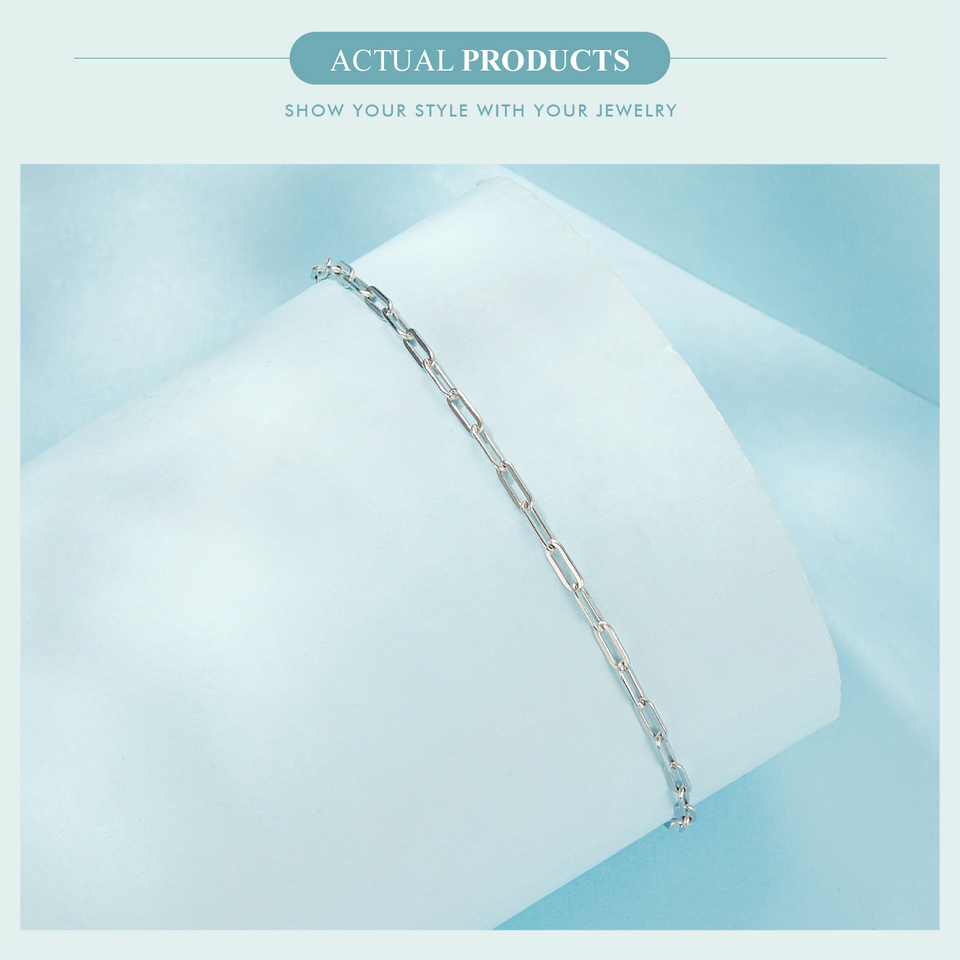 Minimal Square 925 Sterling Silver Bracelet