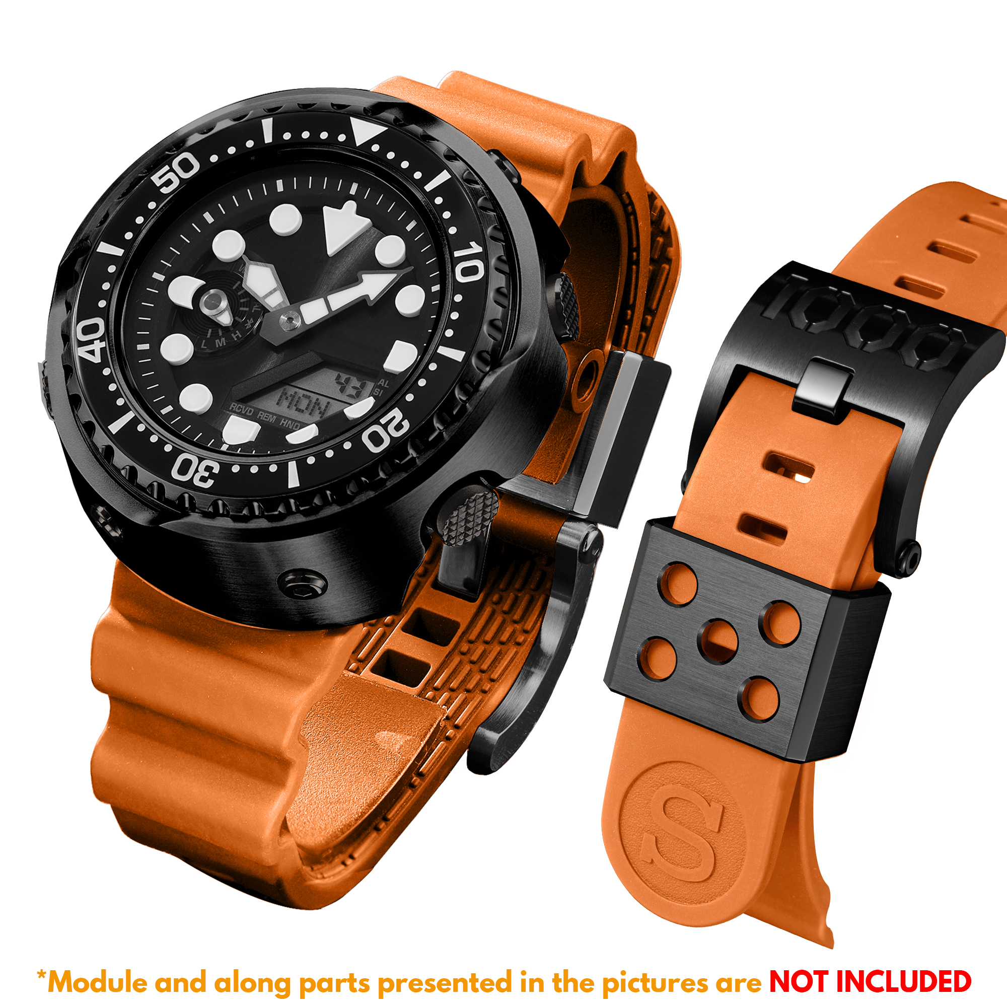 [SKXMOD] Ana-Digi Tuna Modding Kits | Titanium Version