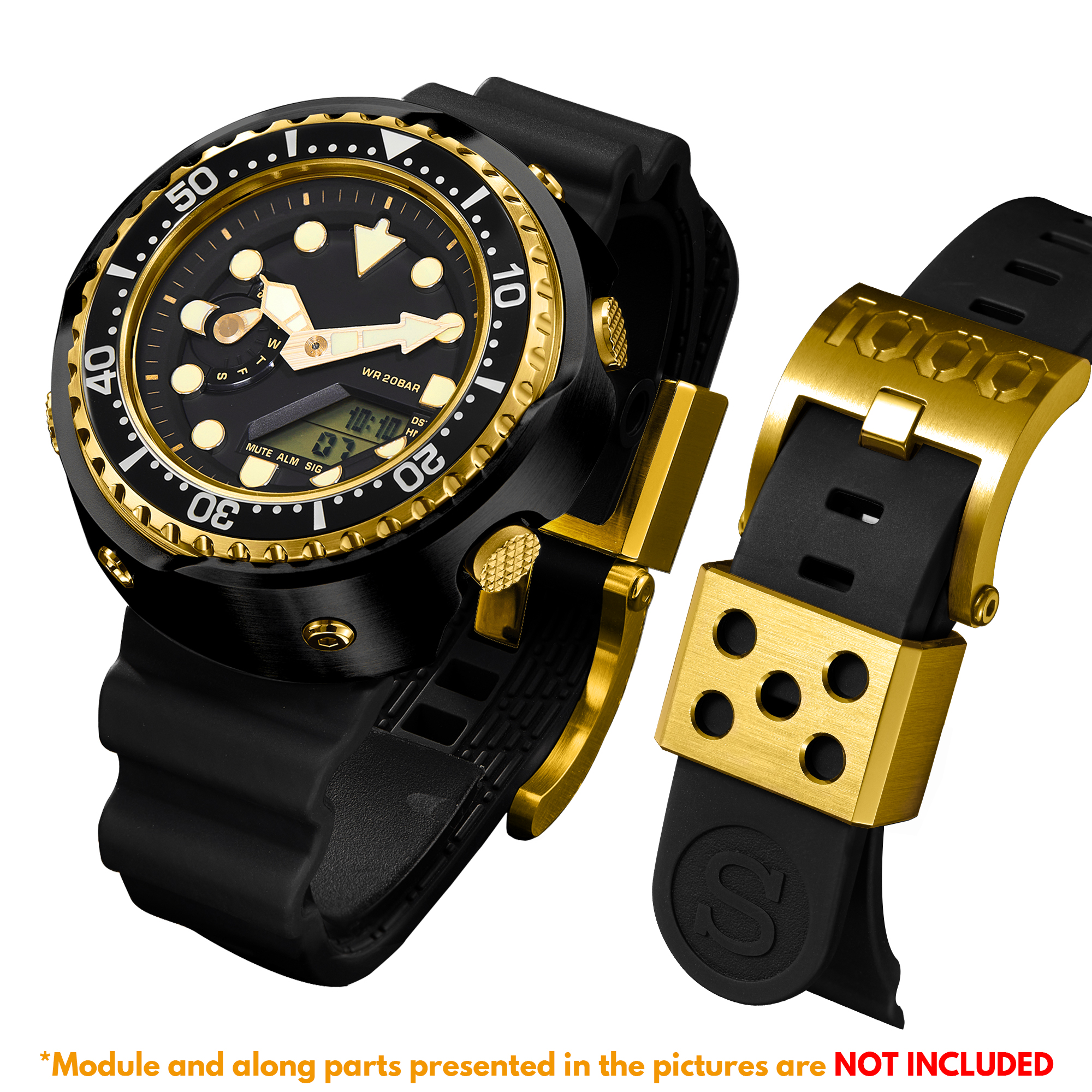 [SKXMOD] Ana-Digi Tuna Modding Kits | Stainless Steel Version