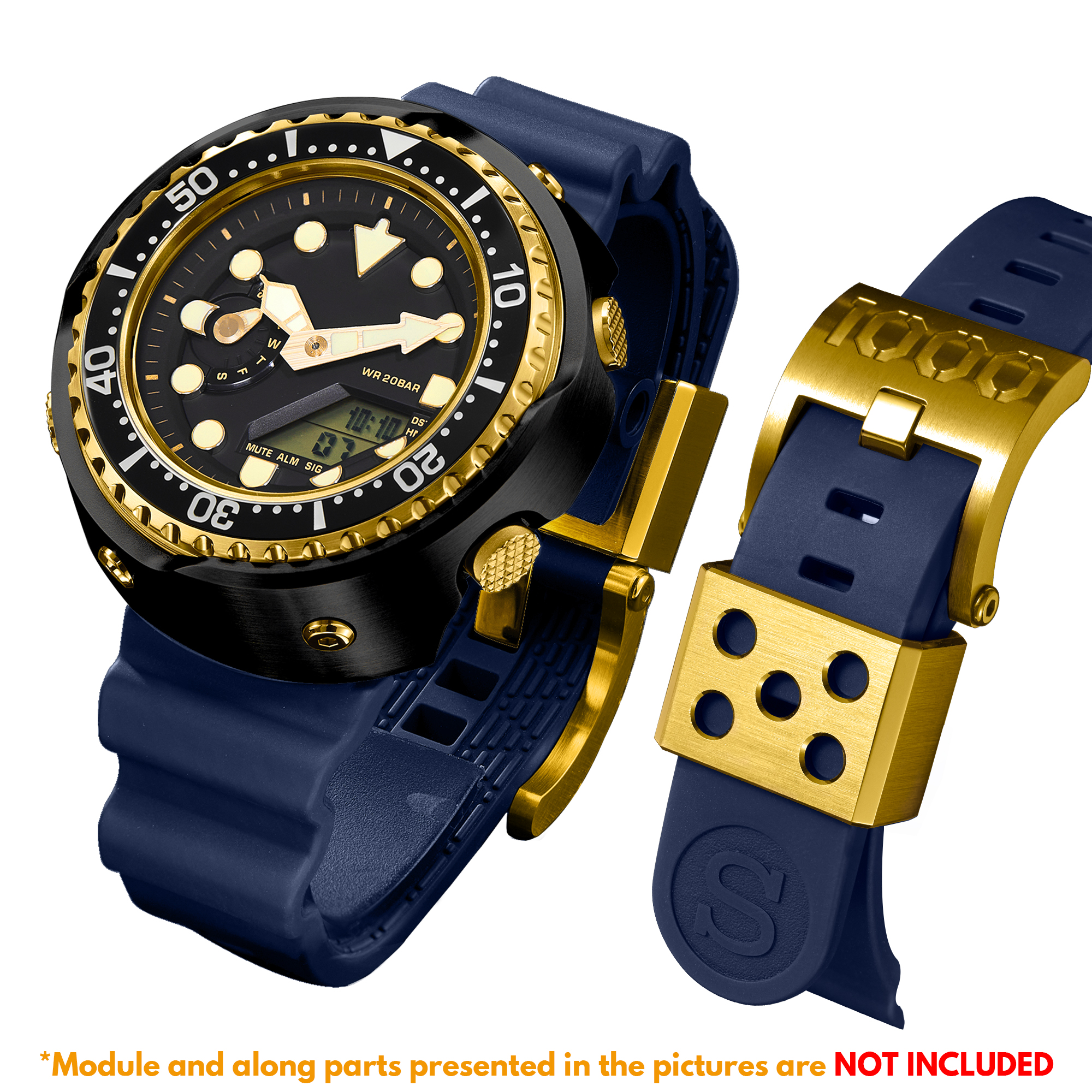 [SKXMOD] Ana-Digi Tuna Modding Kits | Stainless Steel Version