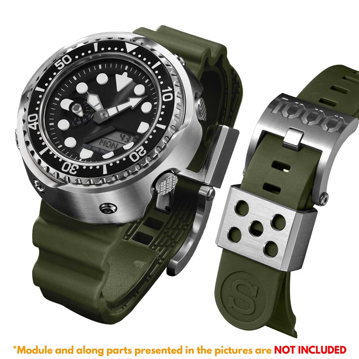 [SKXMOD] Ana-Digi Tuna Modding Kits | Titanium Version