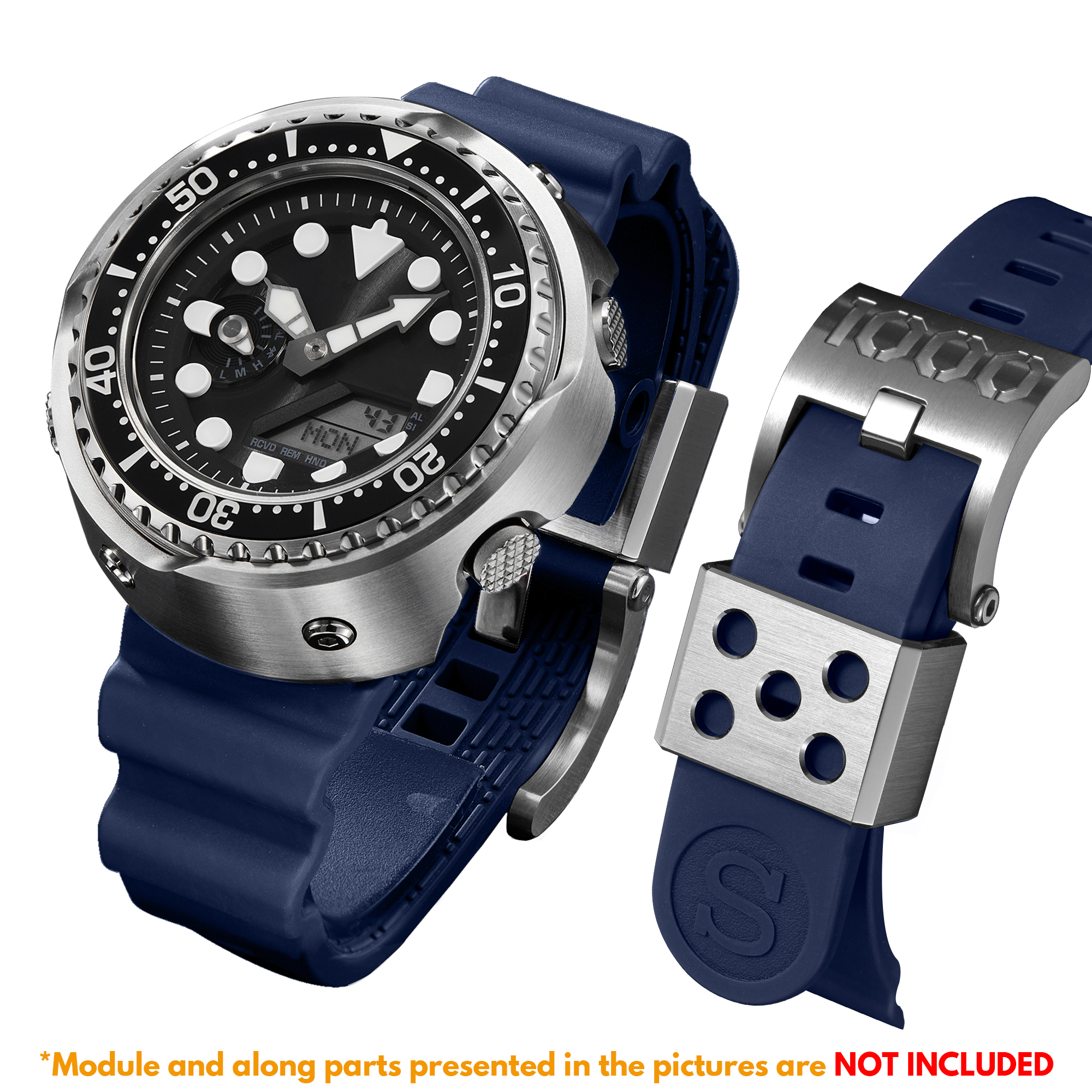 [SKXMOD] Ana-Digi Tuna Modding Kits | Titanium Version