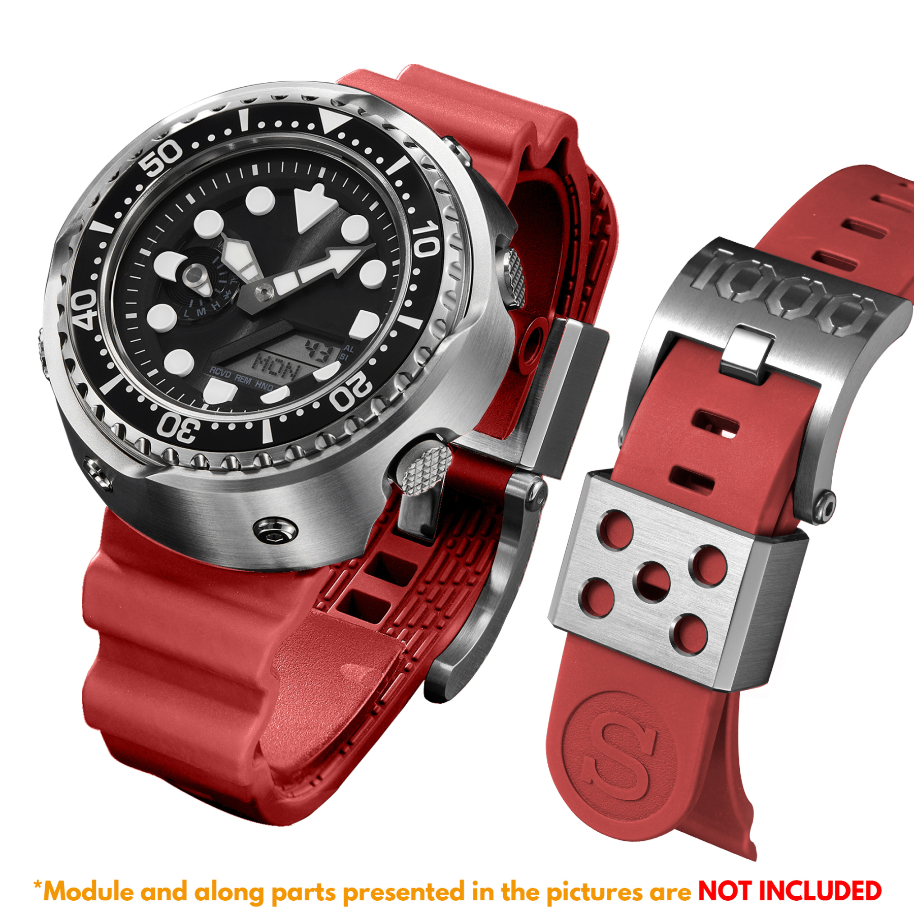 [SKXMOD] Ana-Digi Tuna Modding Kits | Titanium Version