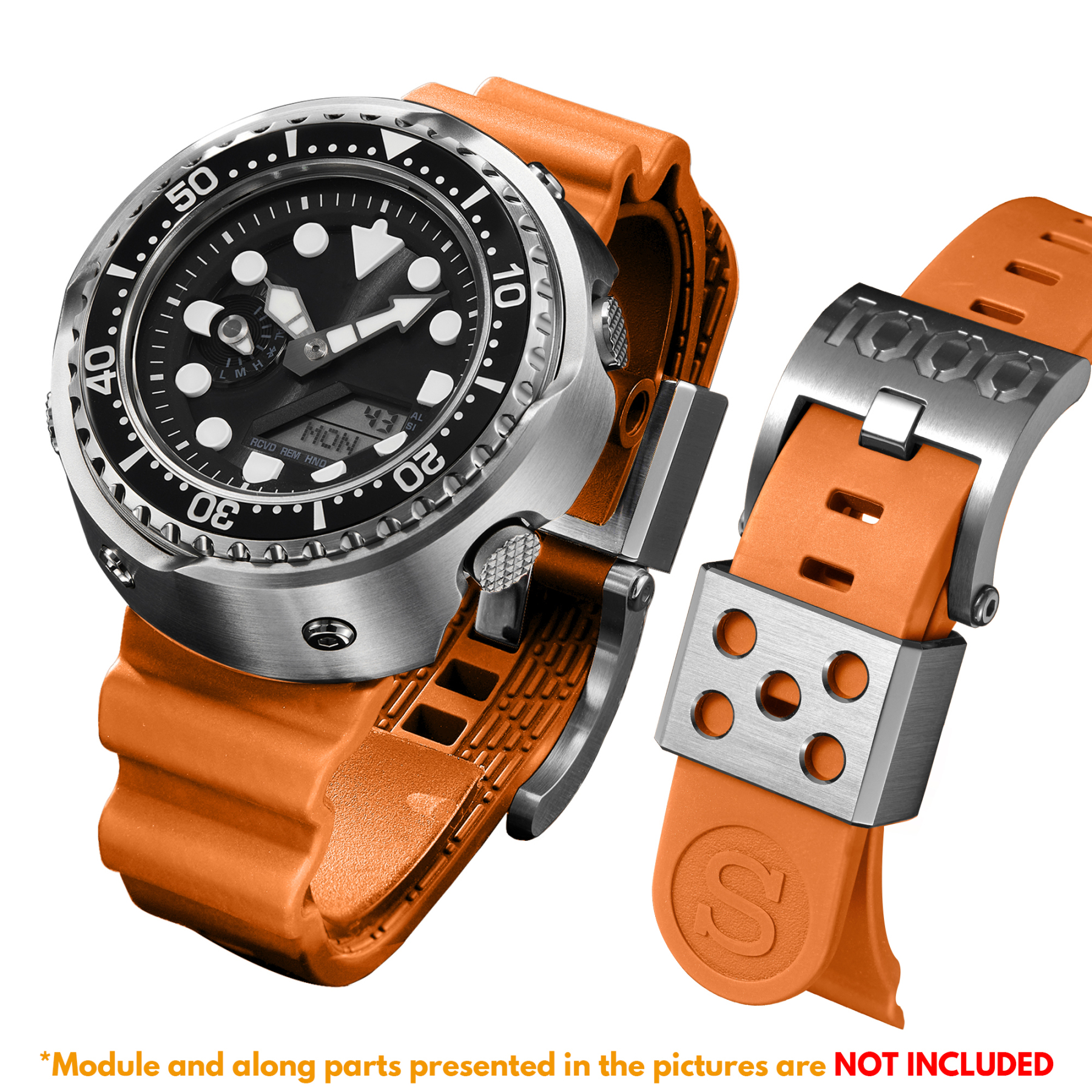 [SKXMOD] Ana-Digi Tuna Modding Kits | Titanium Version