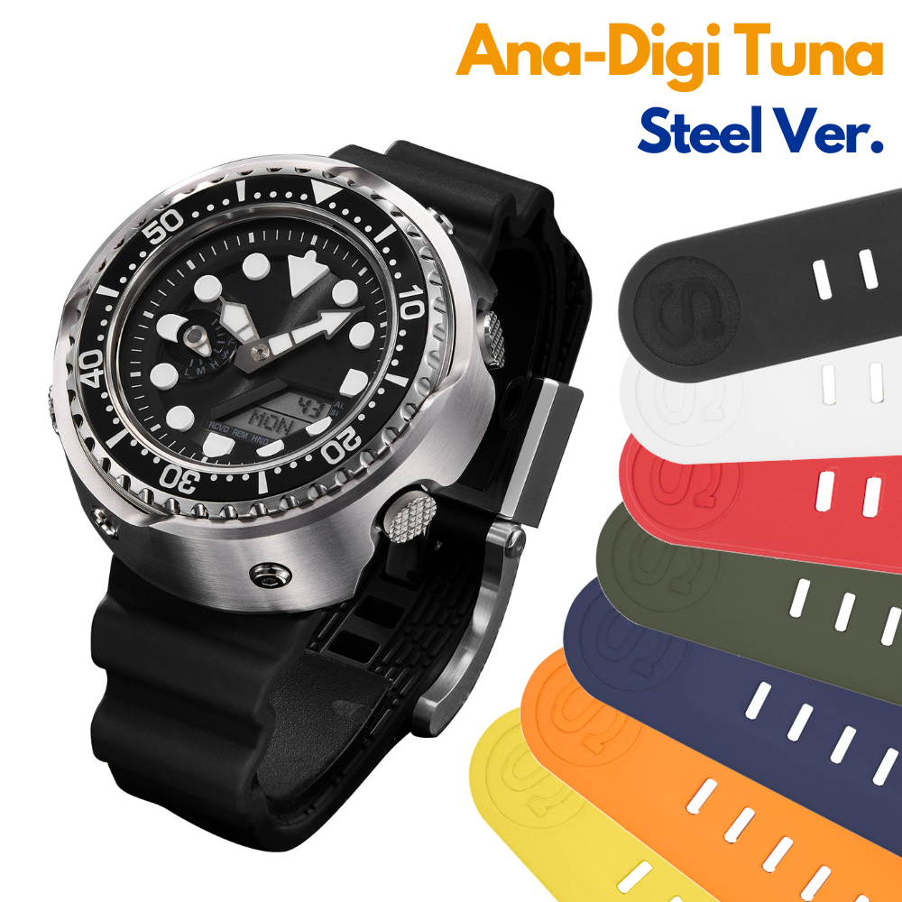 [SKXMOD] Ana-Digi Tuna Modding Kits | Stainless Steel Version