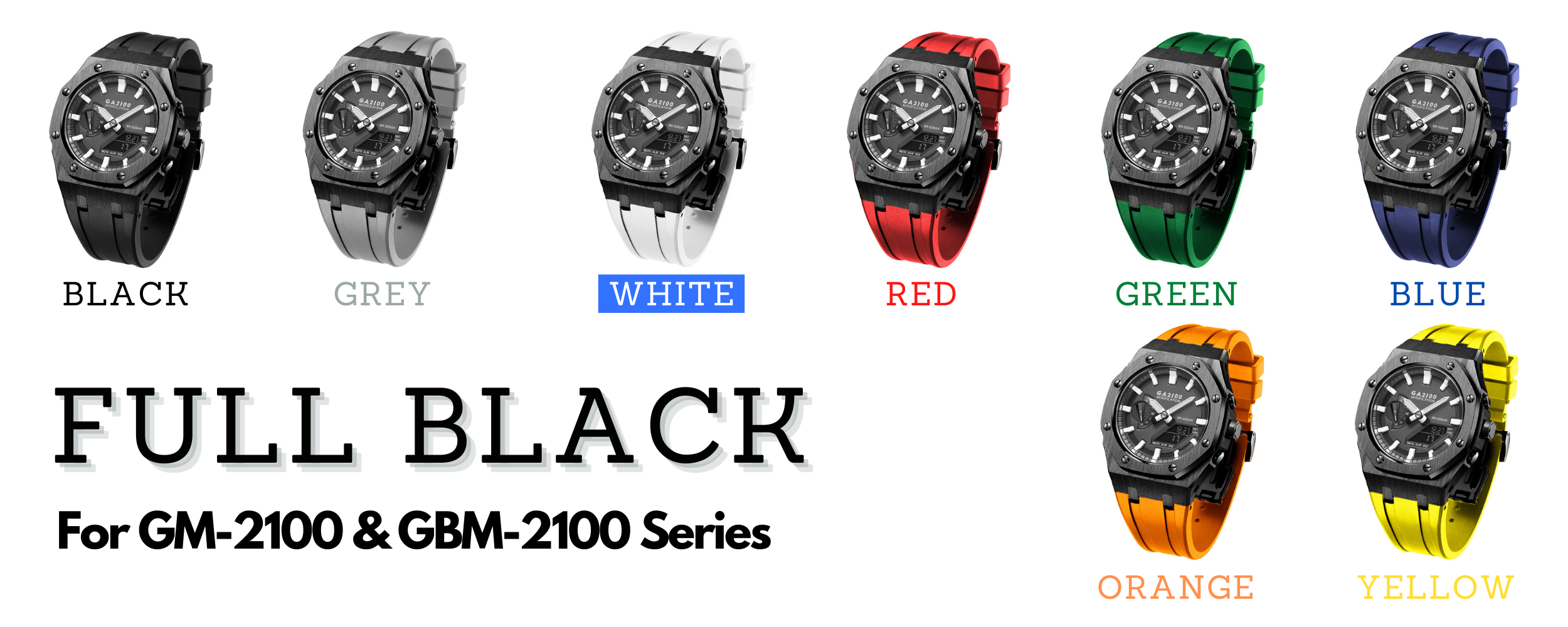 [SKXMOD] CasiOak GM & GBM 2100 Series Modding Kits | Rubber Band Version