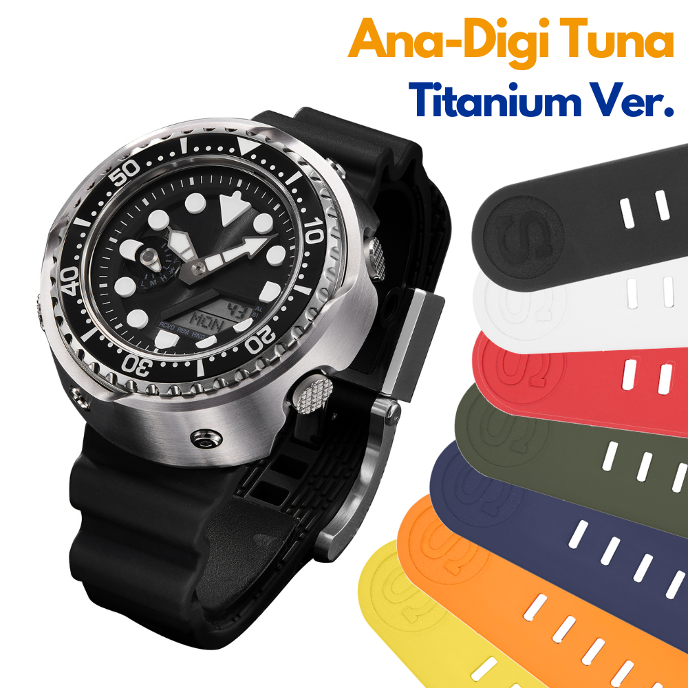 [SKXMOD] Ana-Digi Tuna Modding Kits | Titanium Version