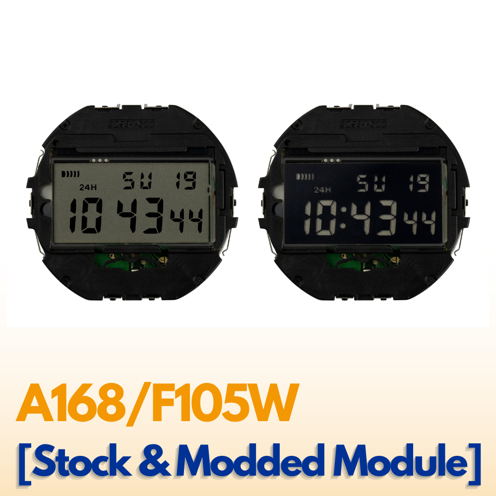 Casio A168 & F-105W Stock and Modded Modules