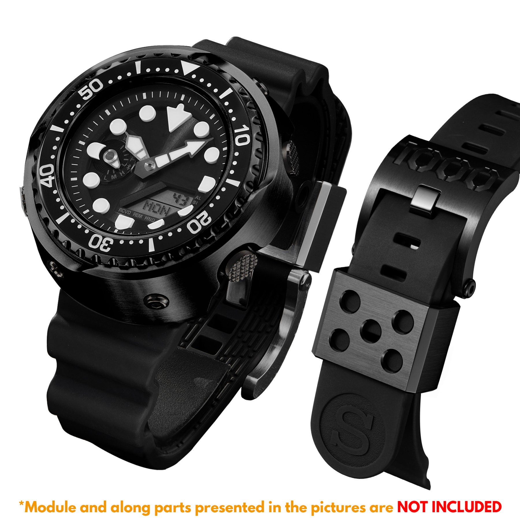 [SKXMOD] Ana-Digi Tuna Modding Kits | Titanium Version