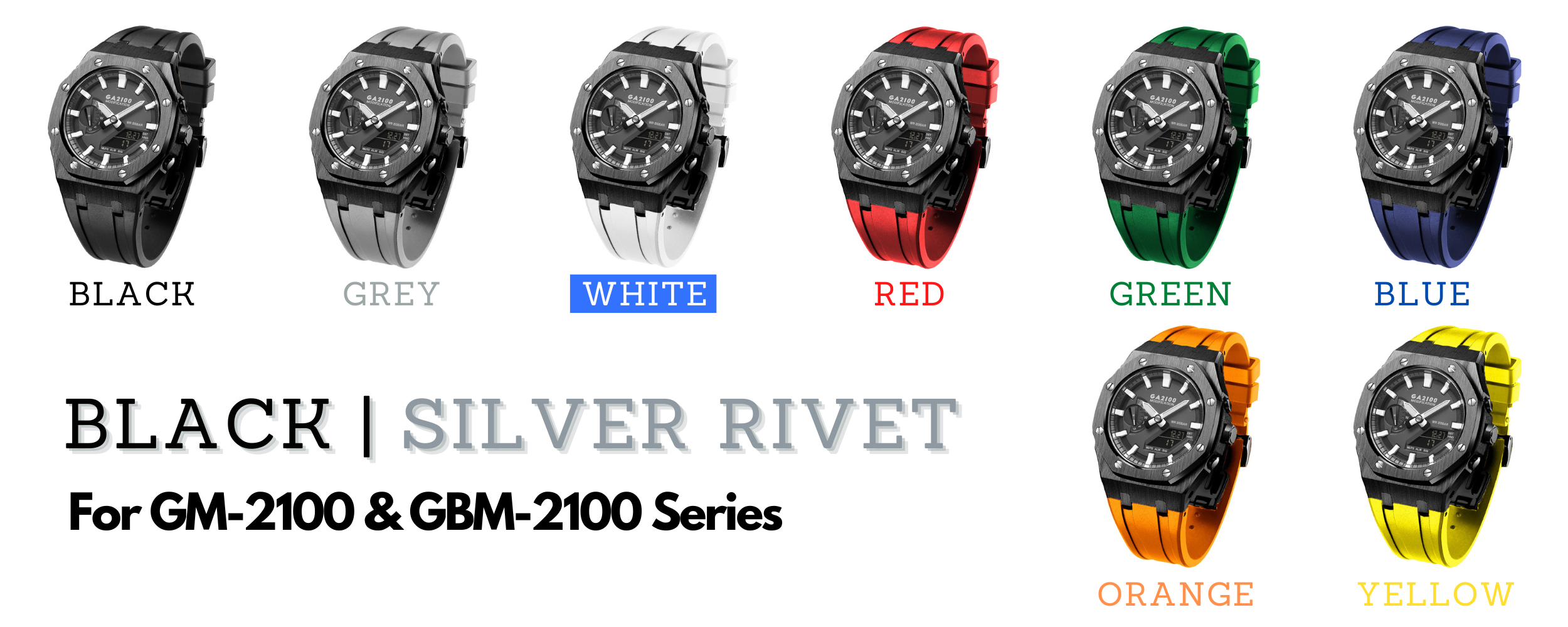 [SKXMOD] CasiOak GM & GBM 2100 Series Modding Kits | Rubber Band Version