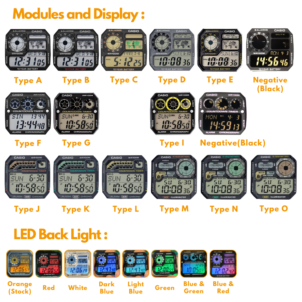 Casio Royale Stock and Modded Modules