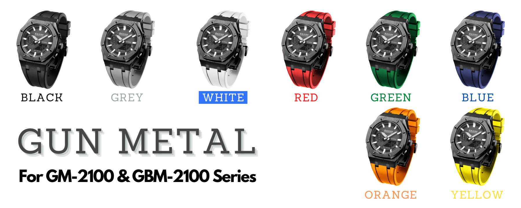 [SKXMOD] CasiOak GM & GBM 2100 Series Modding Kits | Rubber Band Version