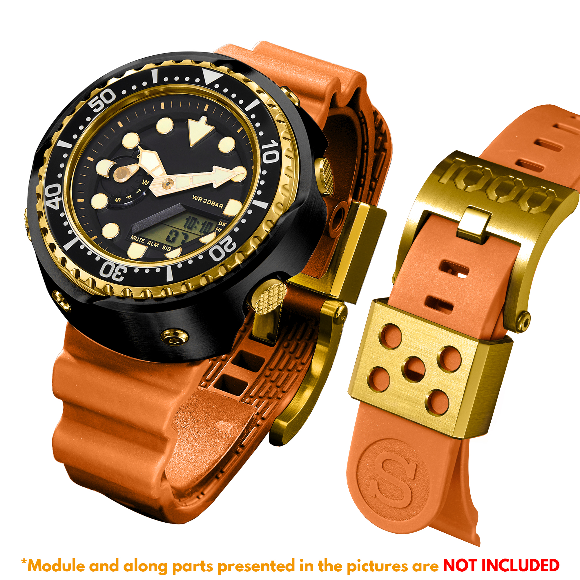 [SKXMOD] Ana-Digi Tuna Modding Kits | Stainless Steel Version