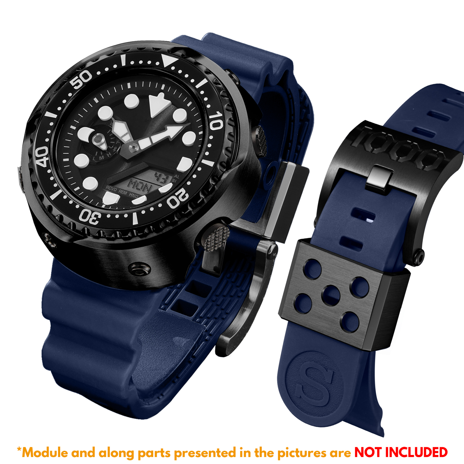 [SKXMOD] Ana-Digi Tuna Modding Kits | Titanium Version