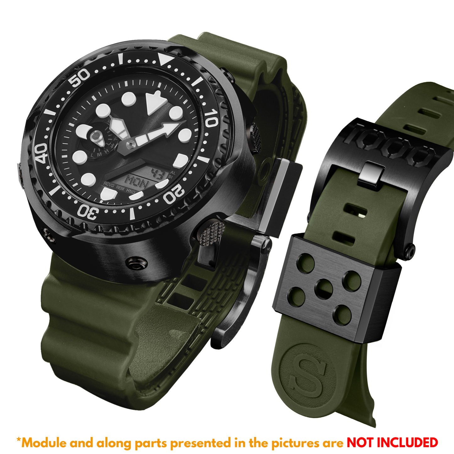 [SKXMOD] Ana-Digi Tuna Modding Kits | Titanium Version