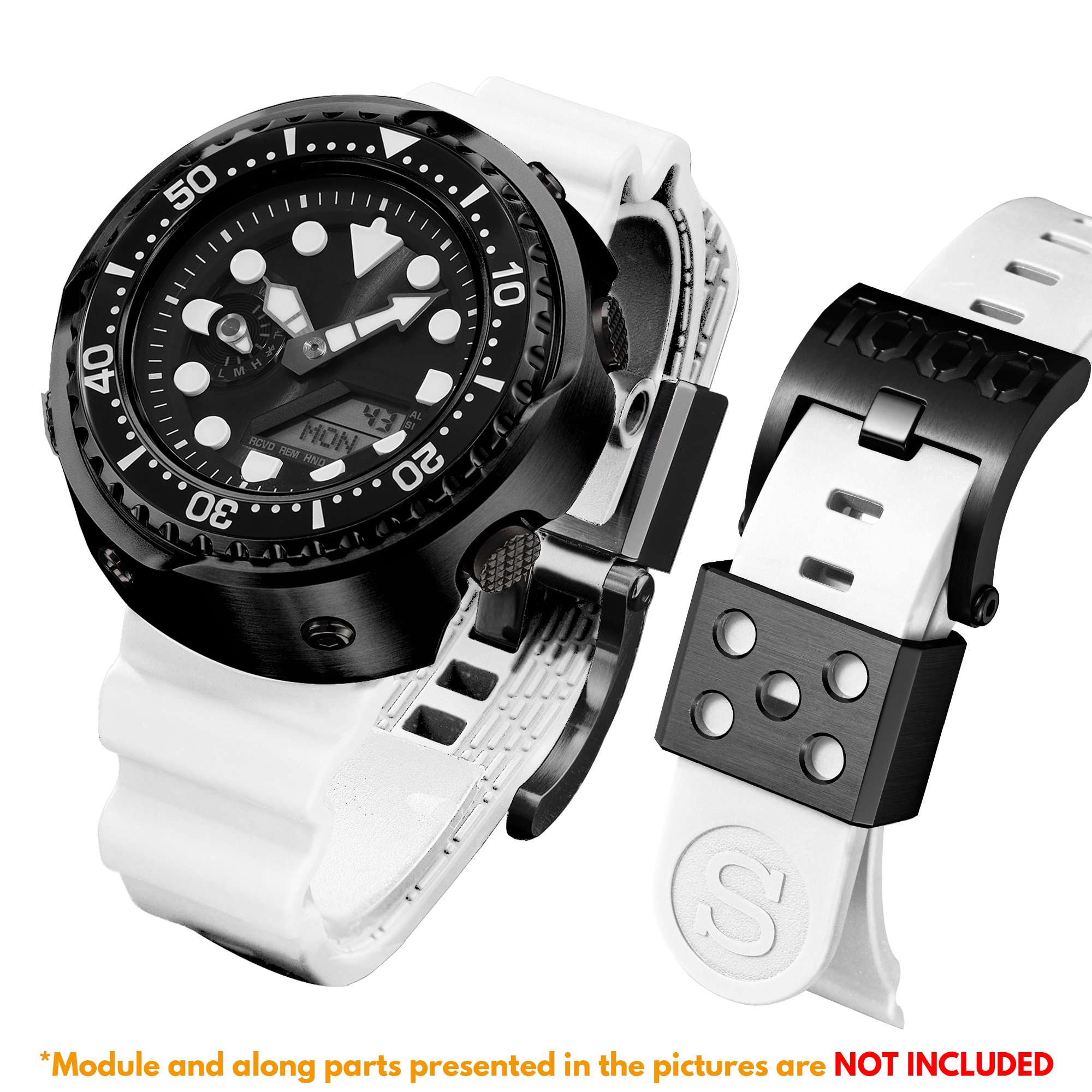 [SKXMOD] Ana-Digi Tuna Modding Kits | Titanium Version