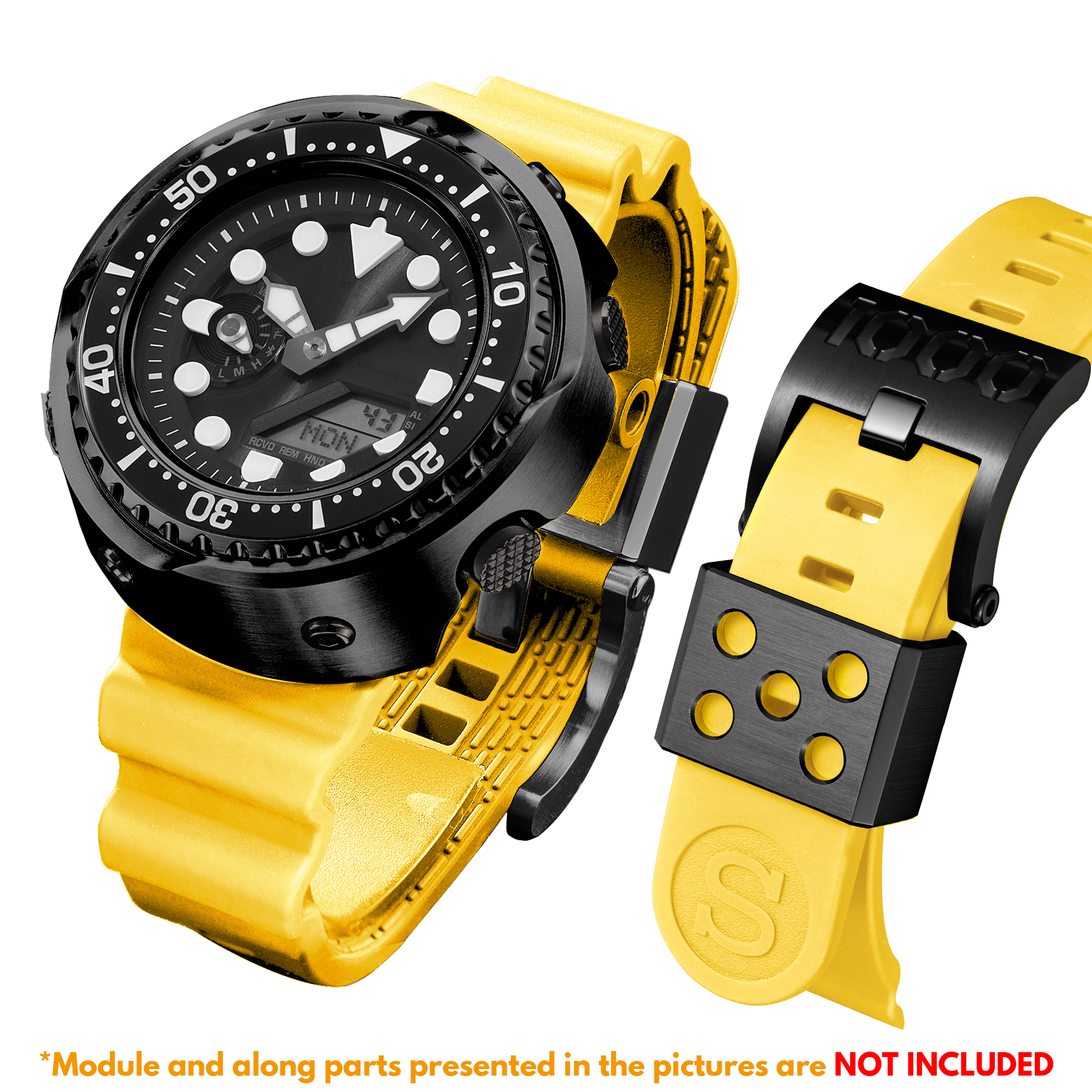 [SKXMOD] Ana-Digi Tuna Modding Kits | Titanium Version