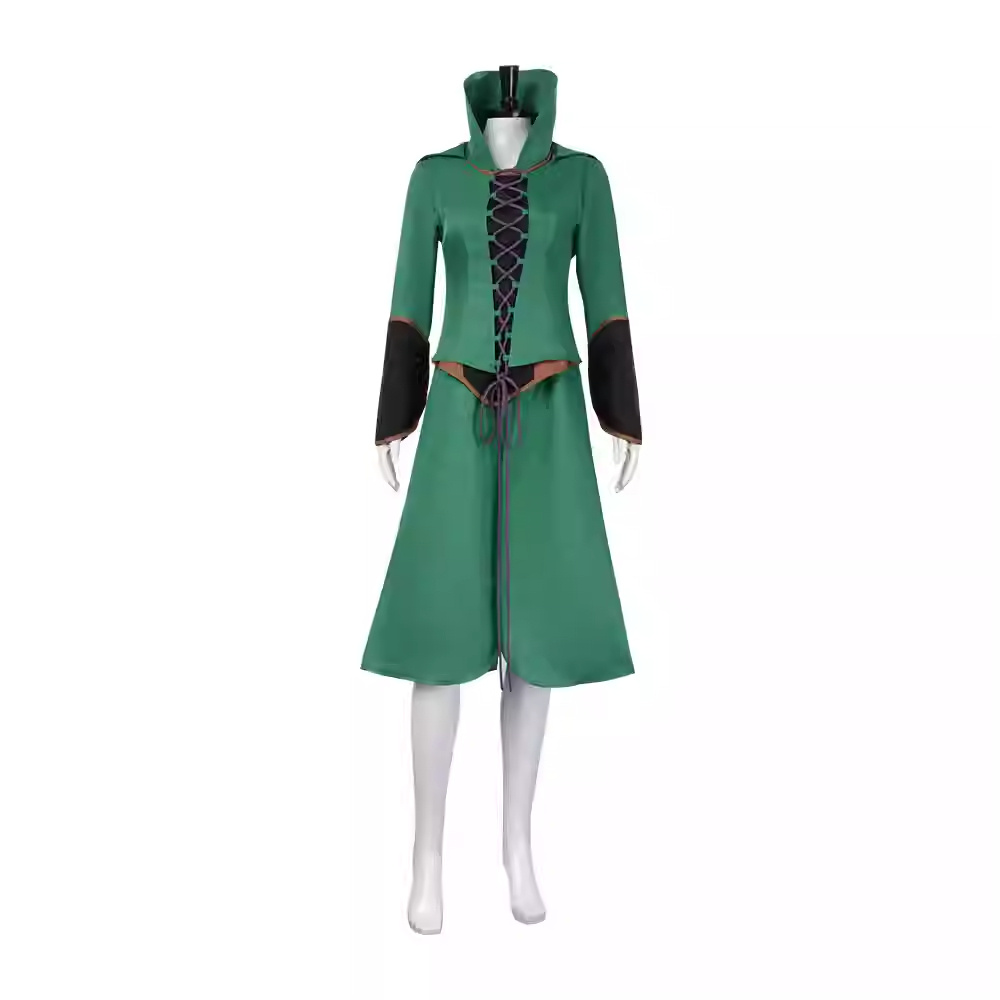The Lord Of The Rings: The War of the Rohirrim (2024) Galadriel Women Green Outfit Cosplay Costume