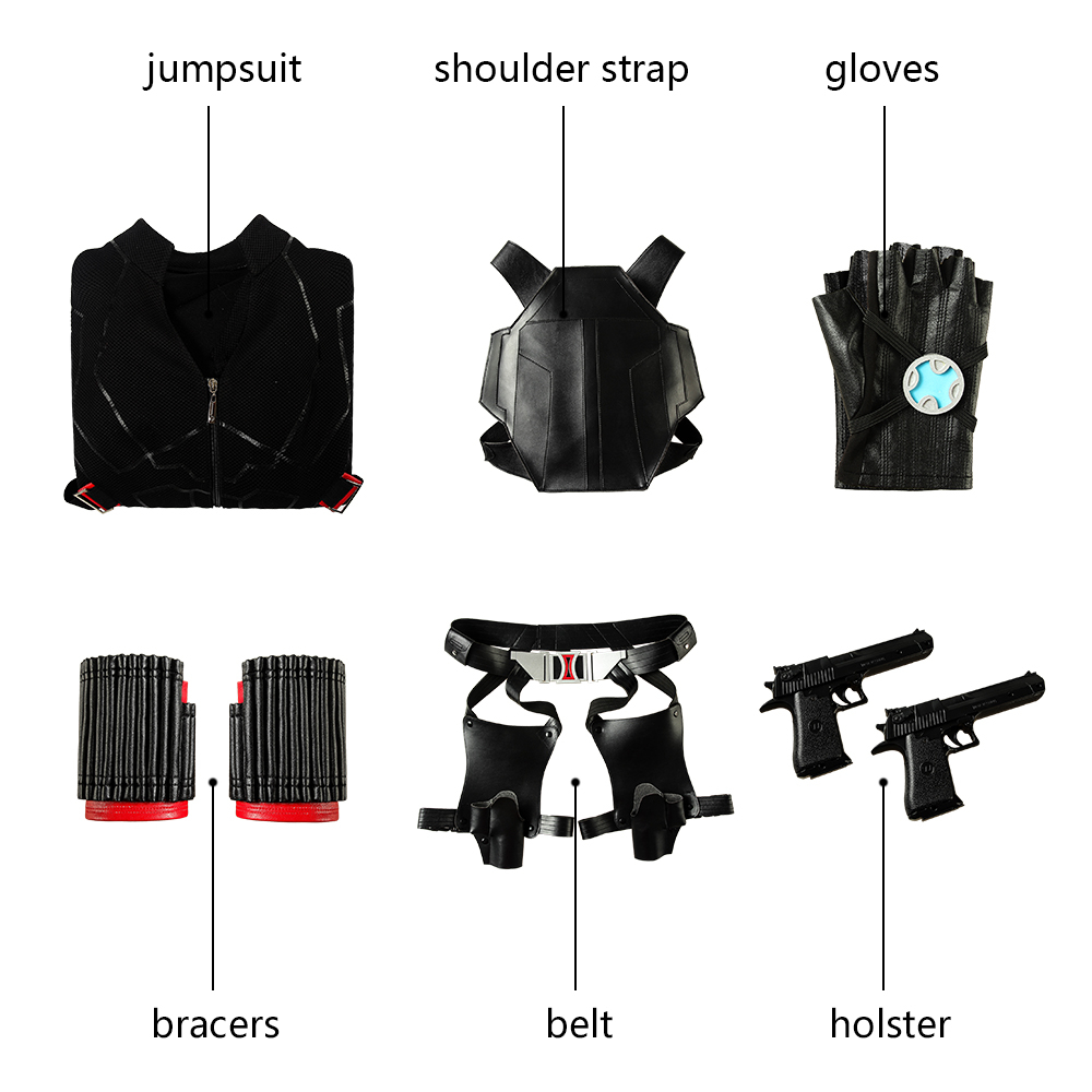  Avengers 4 Endgame Black Widow  Natasha Romanoff osplay Costume Marvel Movie 4418