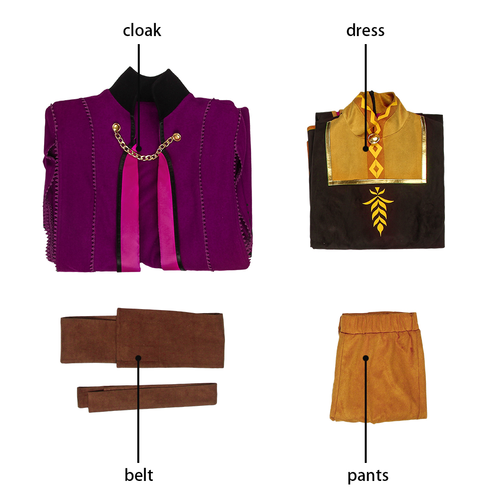 Frozen 2 Anna Costume Cosplay Anna Princess Dress Snow Queen Uniform Suit Outfit Movie 4540