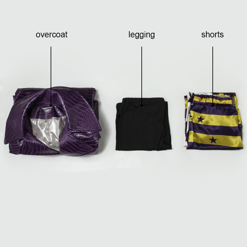 DC Movie Batman Suicide Squad Task Force X Joker Coat Cosplay Costume  Trench Halloween 3460-1