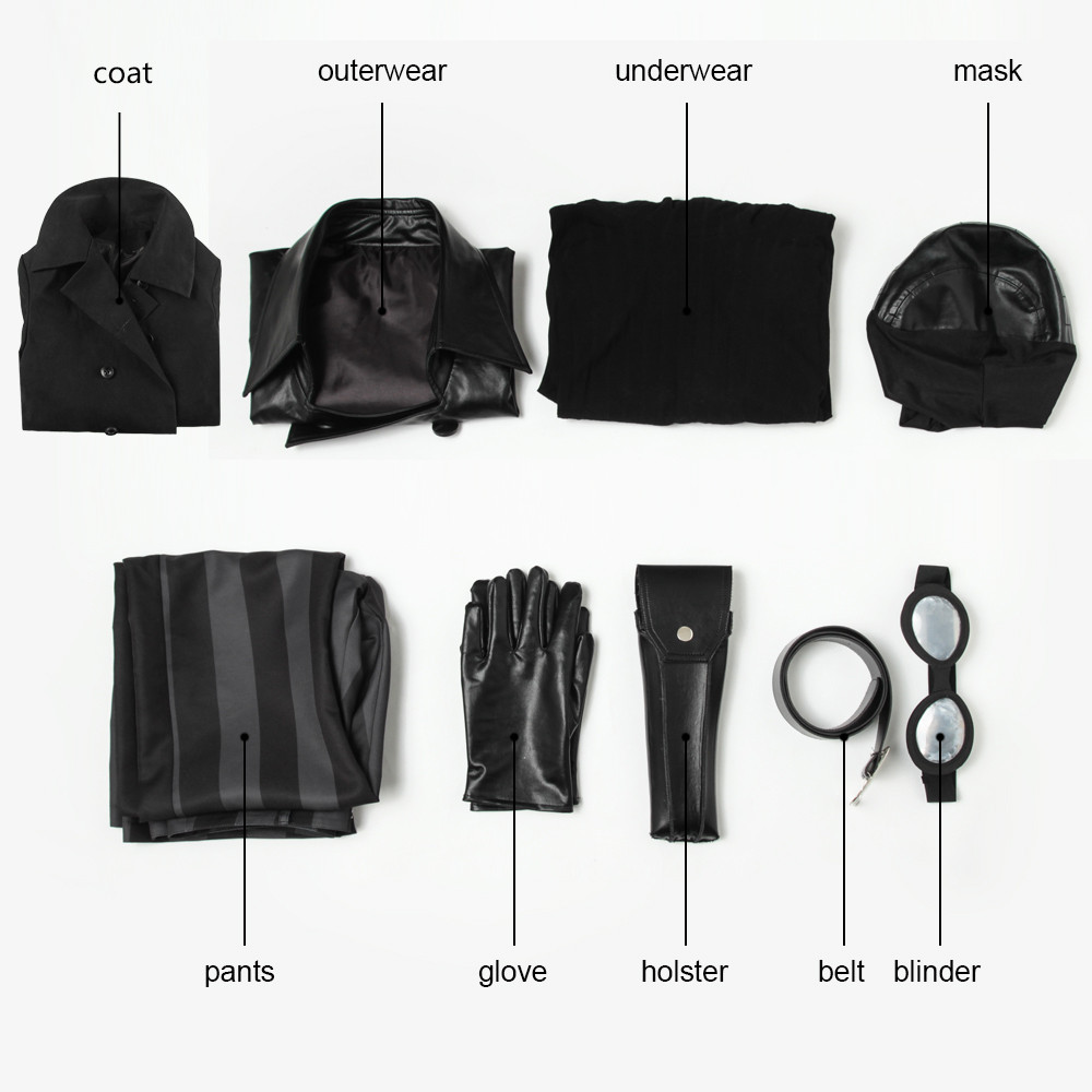 Cosplay Spider-Man Into The Spider-Verse Custome Outfit Coat Hat Shoes Black Set DC Movie 4363