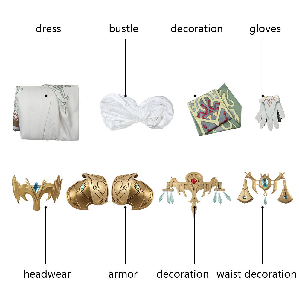 Game The Legend of Zelda: Twilight Princess    Princess Zelda Cosplay Costume Halloween Costume Sets 4116