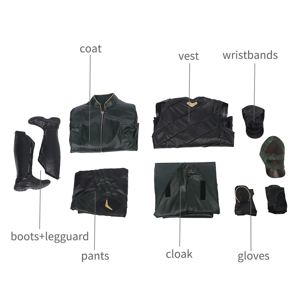 Marvel Movie Thor Ragnarok Loki Battle Suit Halloween Cosplay Costume Full Set M20170161