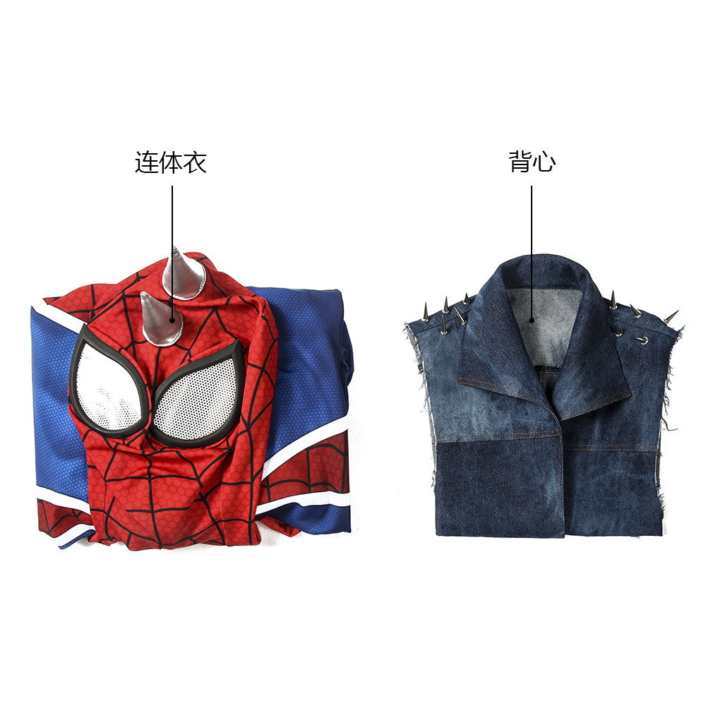 Movie Spider-Man PS4 Punk Rock Cosplay Costume Halloween Costume Sets J4216