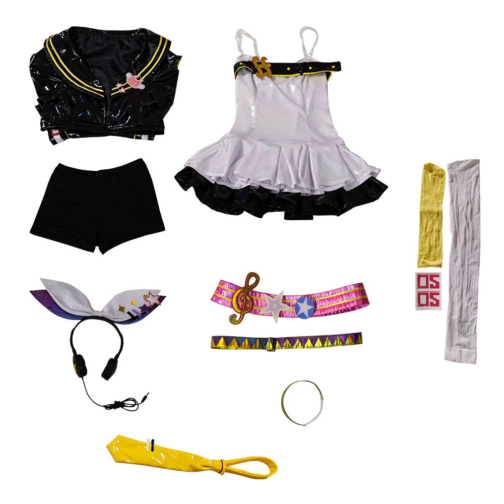 Muse Dash & Hatsune Miku  Kagamine Rin Halloween Cosplay Costume Full Set