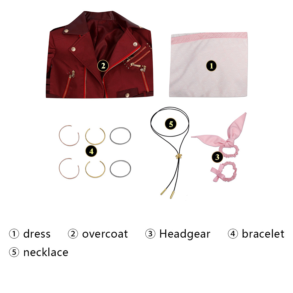 Final Fantasy VII Rebirth Aerith Gainsborough Cosplay Costume Coat Dress Boots