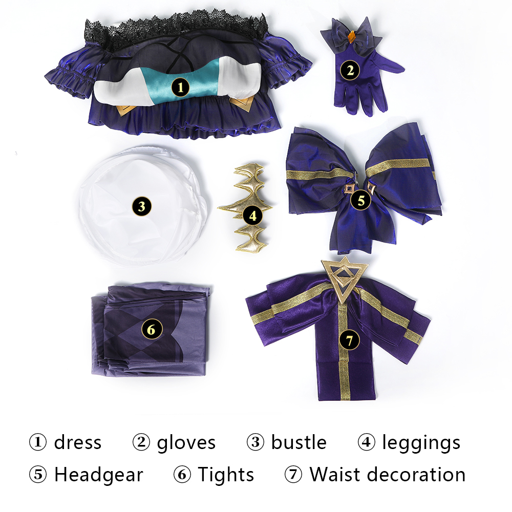 Game League of Legends LOL Gwen Cosplay Dress with Accessories Shoes 