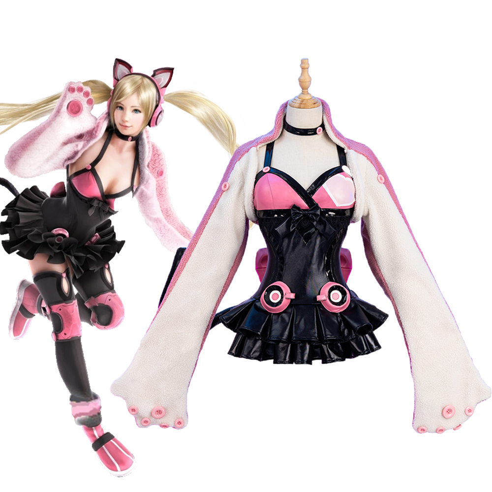 Tekken 7 Lucky Chloe Cosplay Costume Women Sexy Cat Party