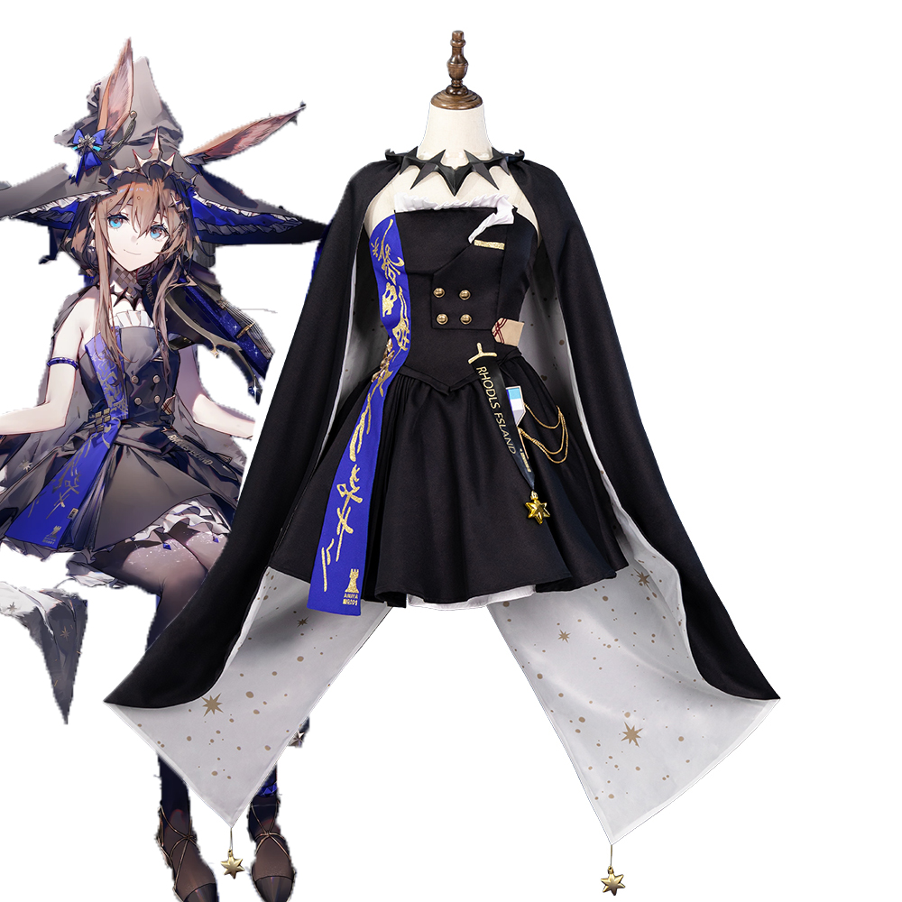 Game Arknights Amiya Cosplay Costume Hat Full Set