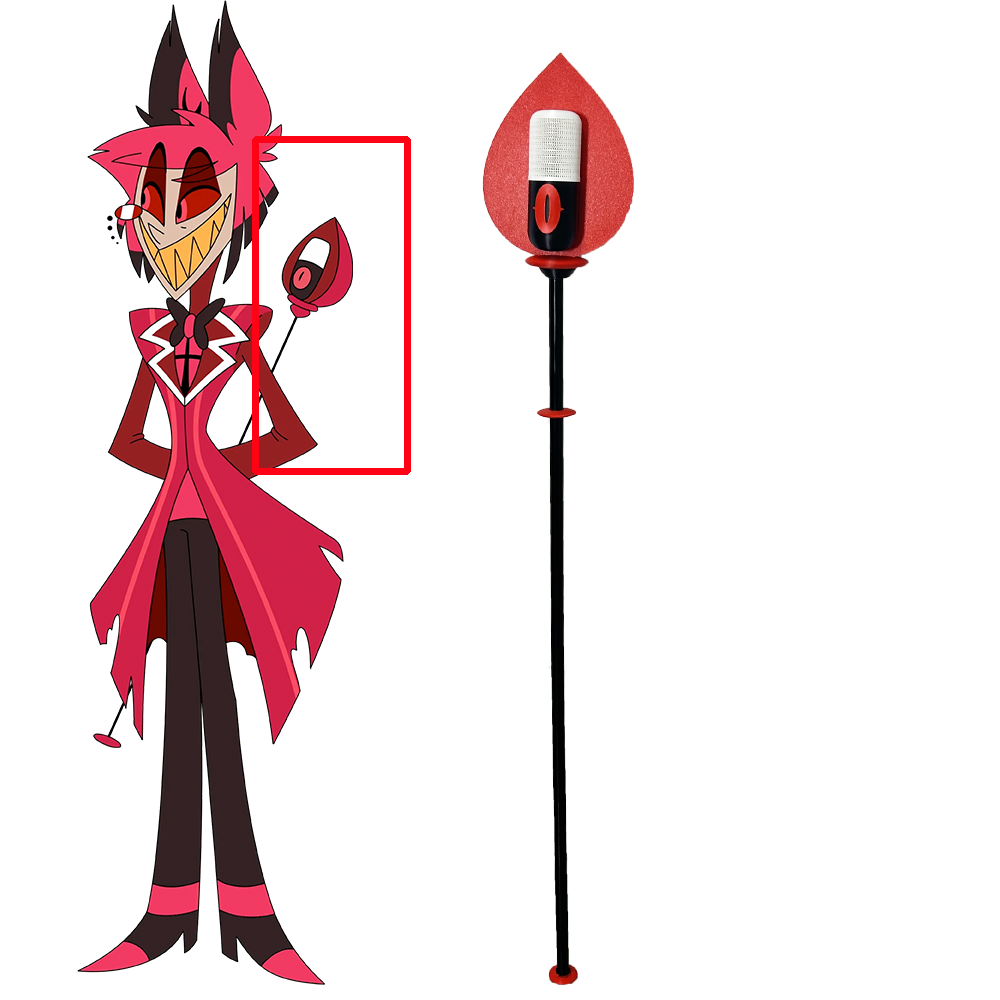 Hazbin Hotel Alastor Cosplay Prop Microphone 