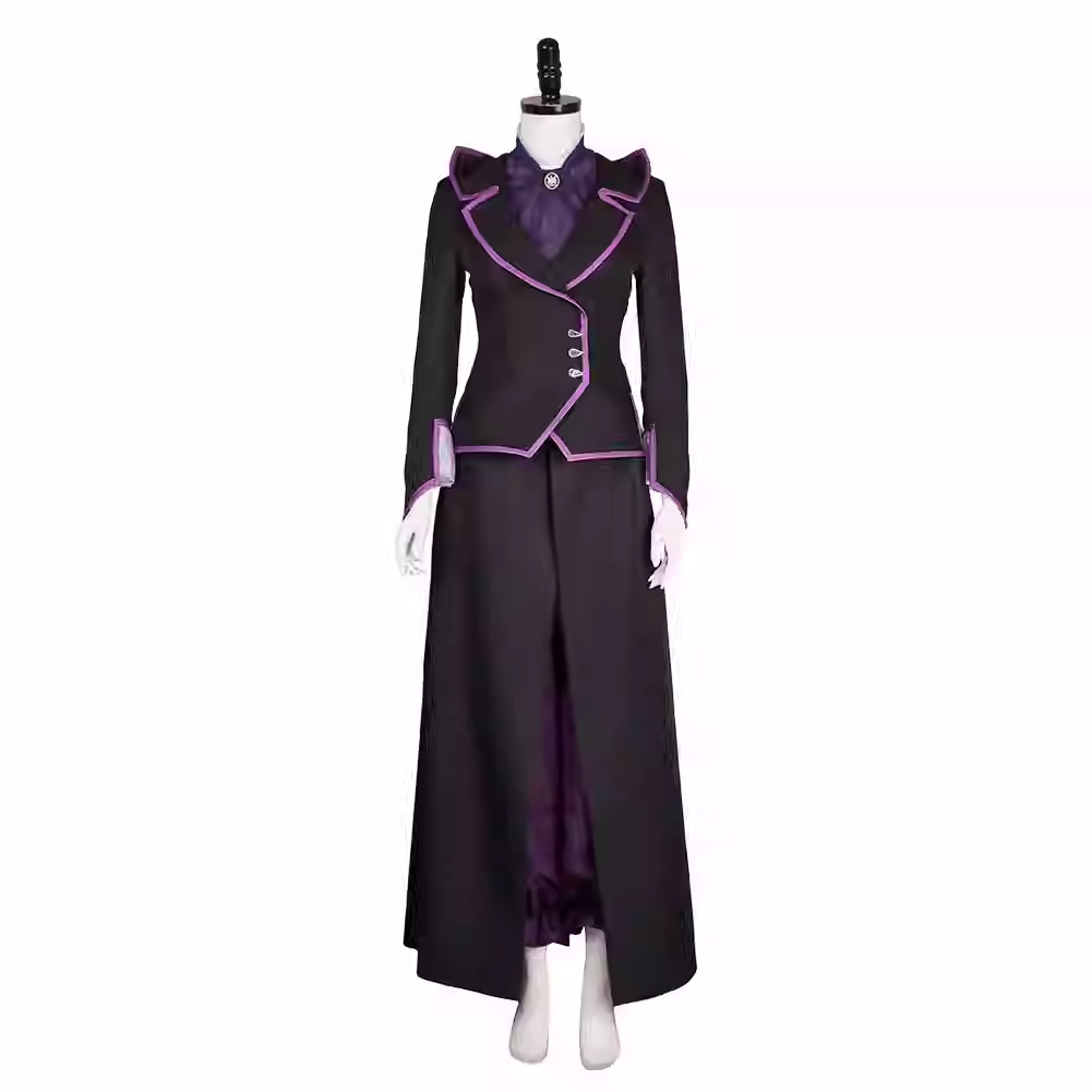 Agatha All Along Agatha Women Black Purple Witch Outfit Carnival Halloween Cosplay Costume