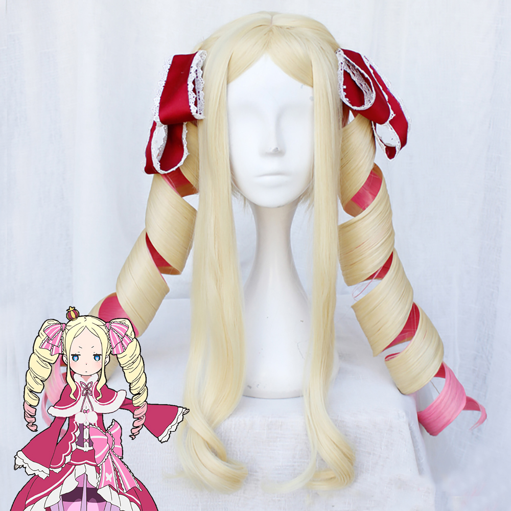 Re: Life In A Different World From Zero Beatrice Light Golden Pink Cosplay Wig - Only Wig