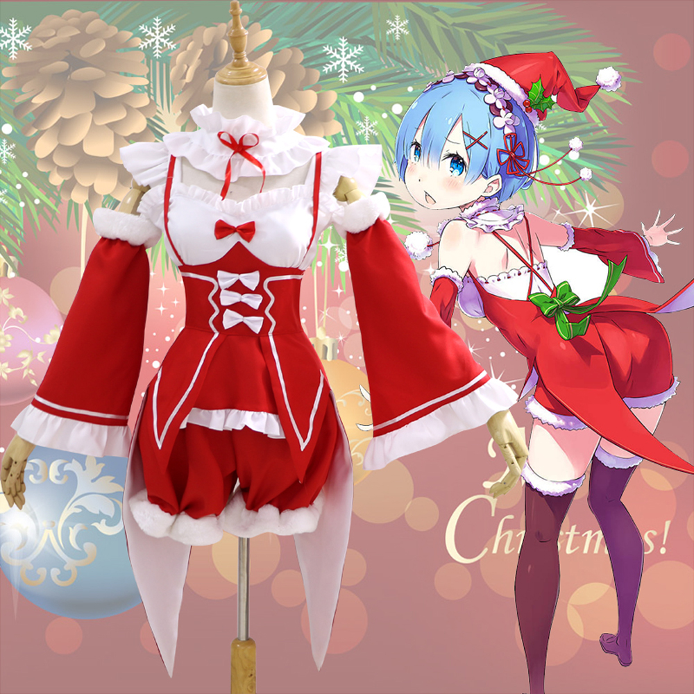 Re: Life In A Different World From Zero Rem Ram Christmas Cosplay Costume