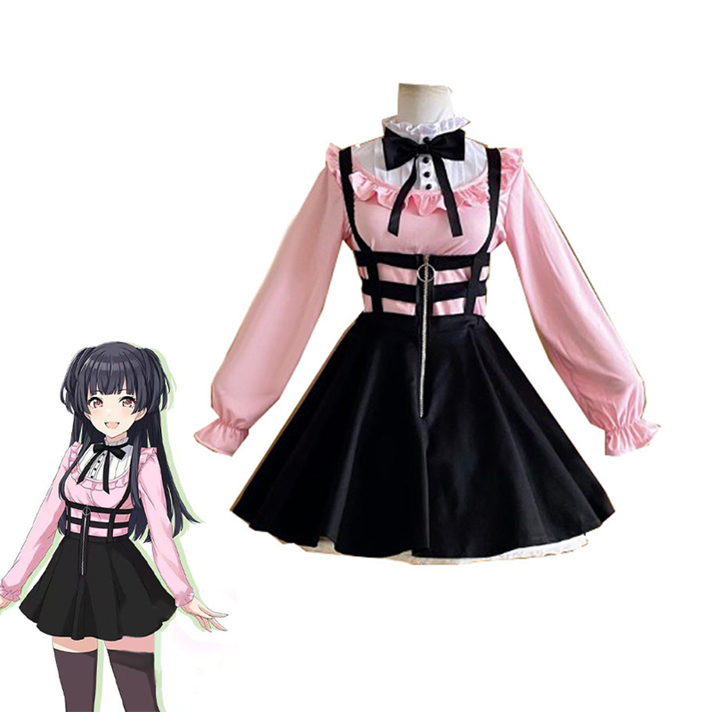 Game The Idolm@Ster Mayuzumi Fuyuko Costumes for girls  Skirt Dress up Suit
