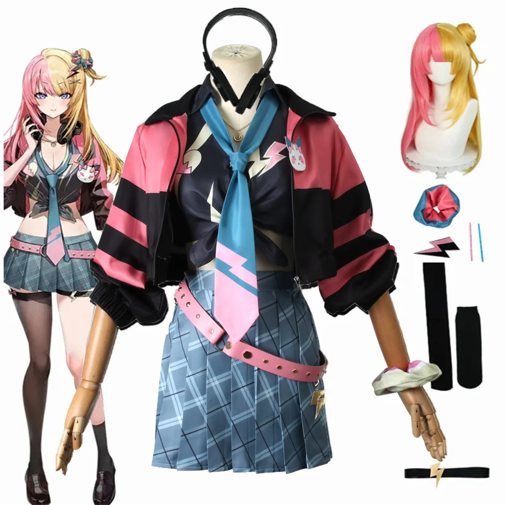 Kotoka Torahime Cosplay Anime Vtuber Suit Costume Girl Uniform Jackets Skirt Accessories Luxiem Role Play Set