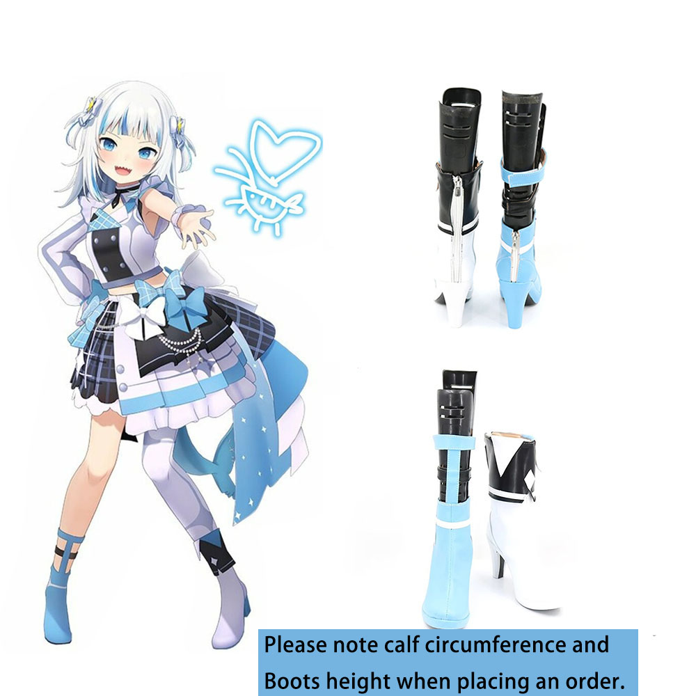 Virtual YouTuber Gawr Gura Cosplay Shoes Custom Made Boots