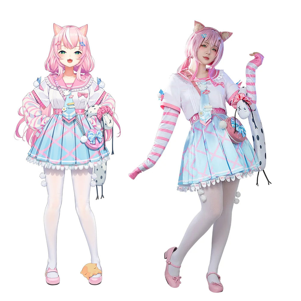 Virtual YouTuber/VTuber Yang Nari Carnival Costume Cute Anime Girl Uniform Skirt Halloween Party Suit Not Wig