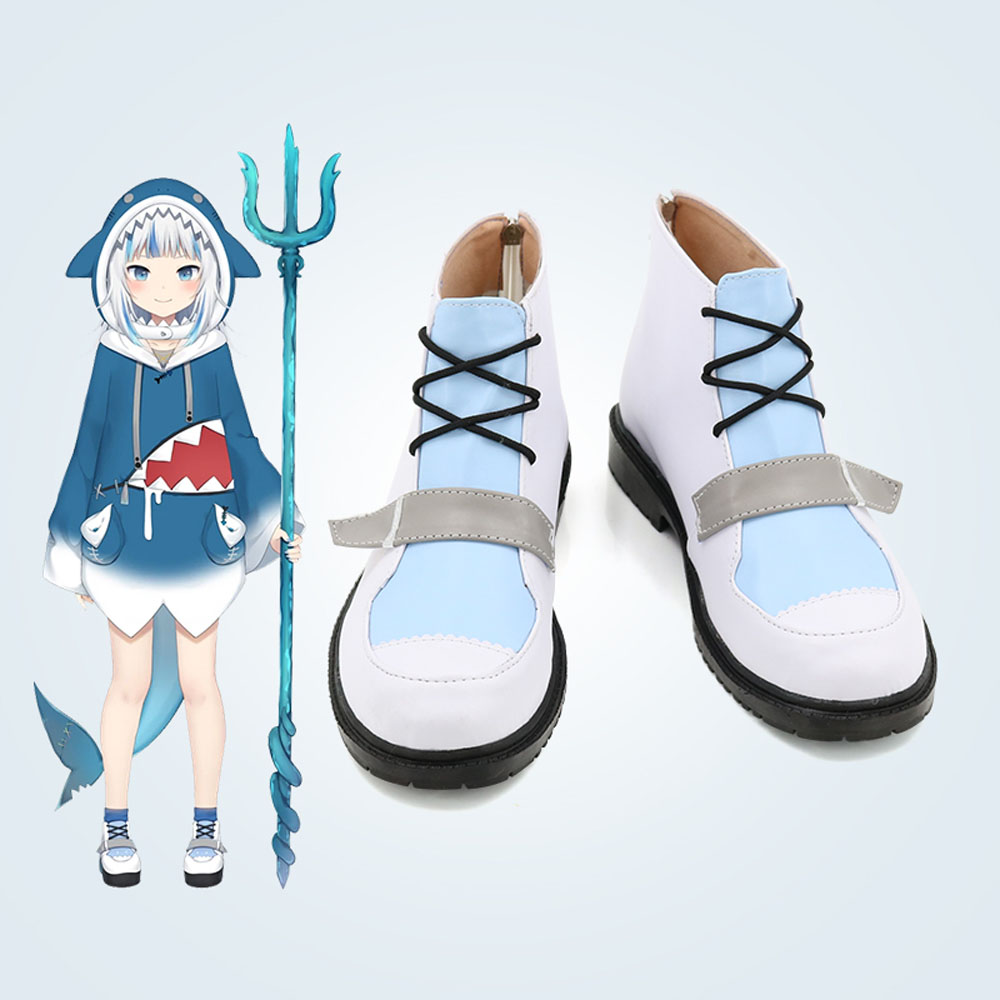Virtual YouTuber Gawr Gura Carnival Disguise Cosplay Shoes Boots 