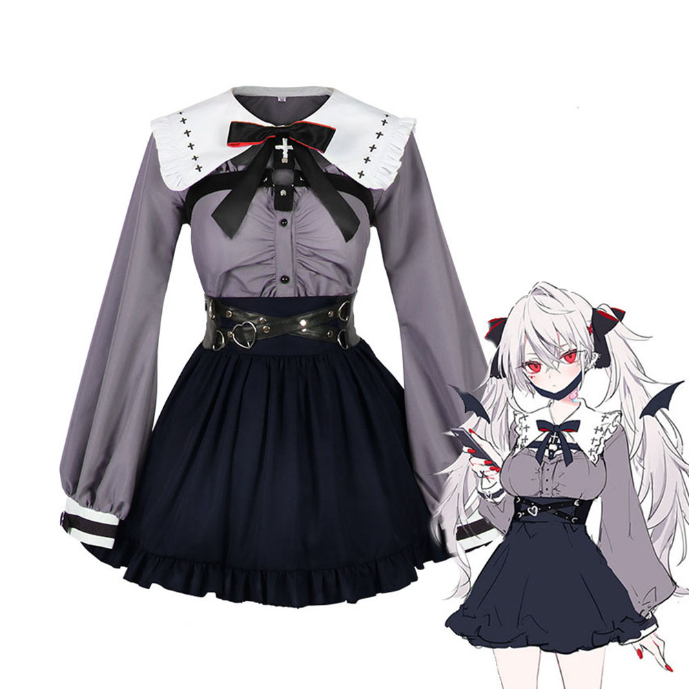 Anime Vtuber Kuzuha Sanya Cosplay Costume Women Dress Outfits Halloween Carnival Customize