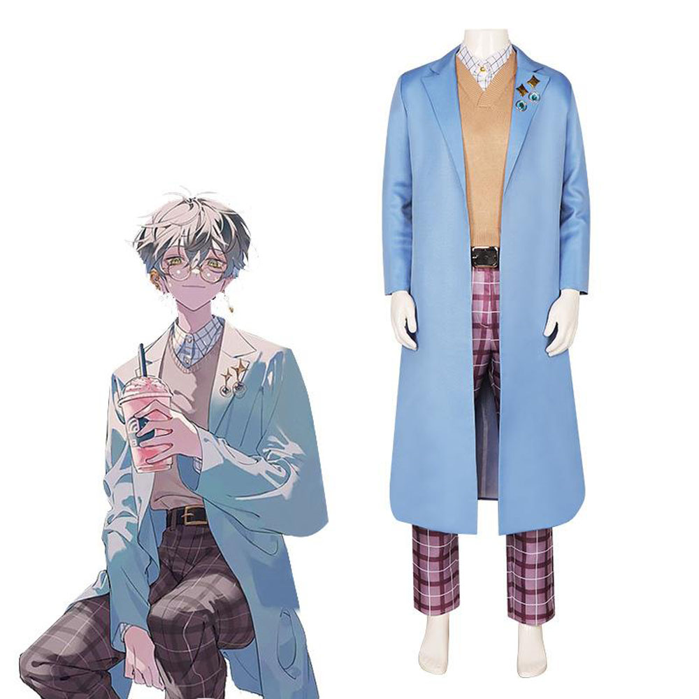 Vtuber Ike Eveland Cosplay Costumes Suit Virtual Singer Halloween Carnival Dress for Men and Women Girls